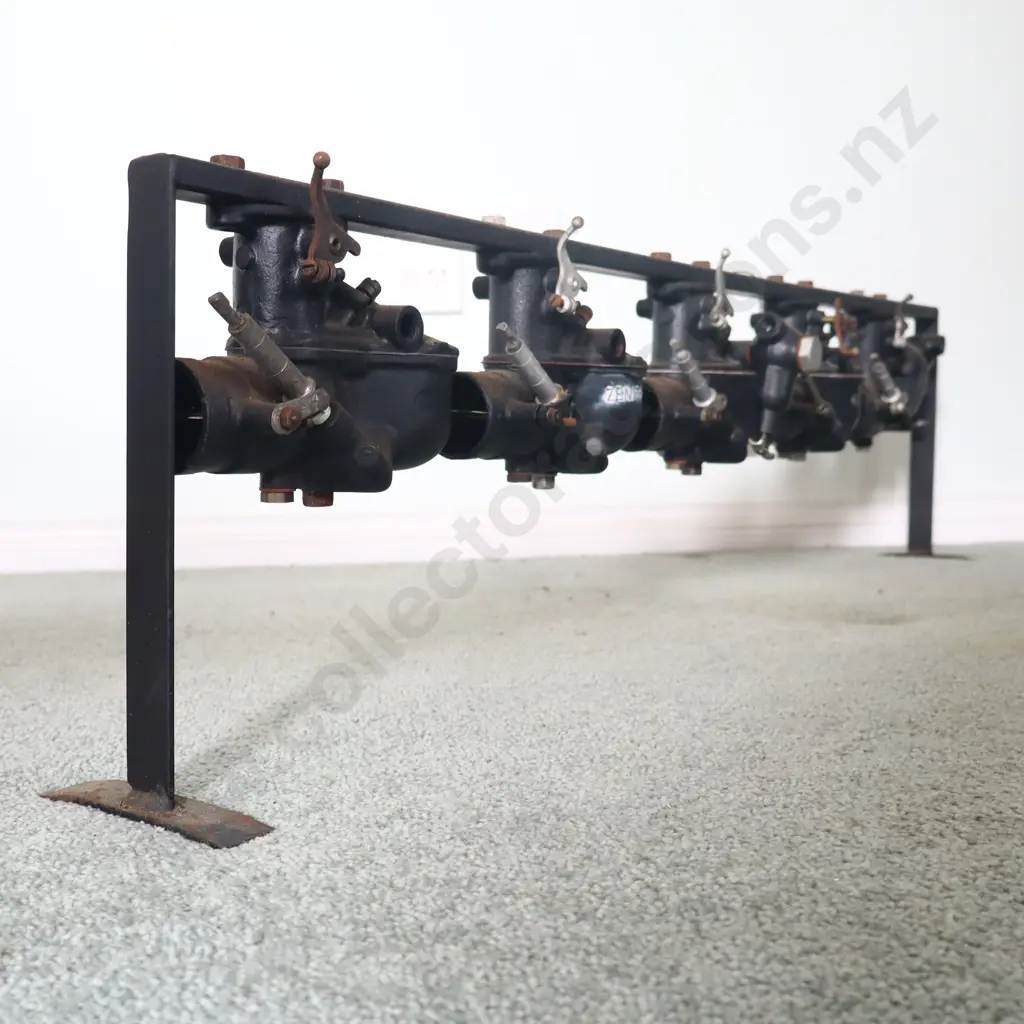 Ford Model A Carburators X 5 On Display Stand. Image 1++