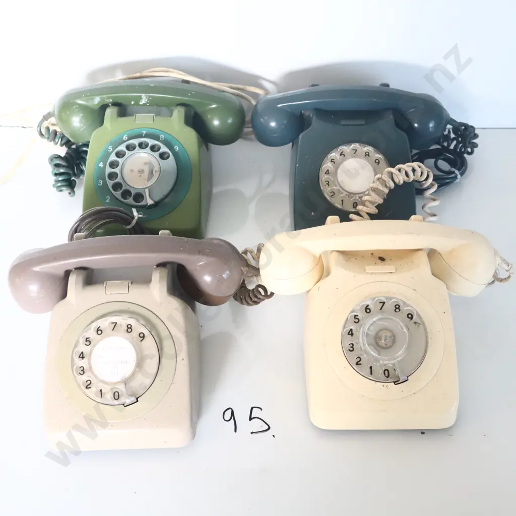 Vintage Telephones X 4. NZPO Image 1++