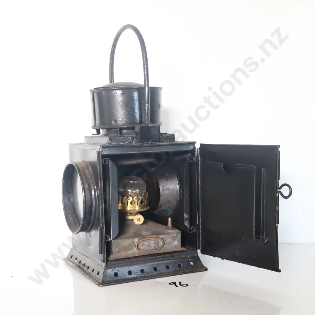 Early Kerosene Work Lantern. Possibly NZR. Image 1++
