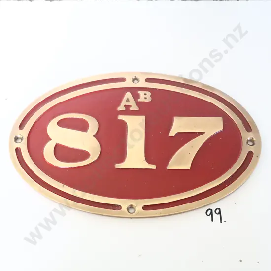 NZR Brass Plate AB 817