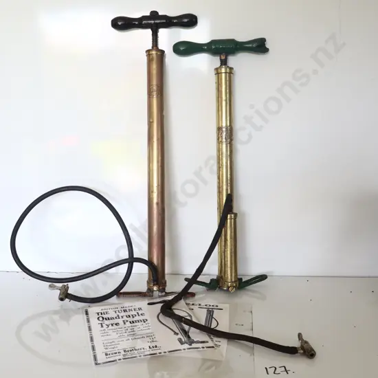 Brass Tyre Pumps X 2