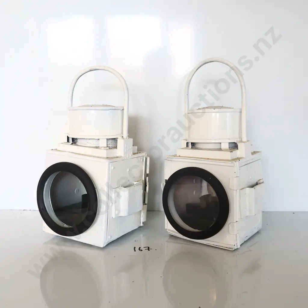 Pair NZR Kerosene Railway Lights  Image 1++