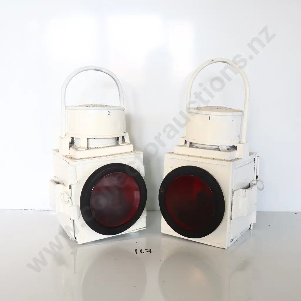 Pair NZR Kerosene Railway Lights  Image 1++