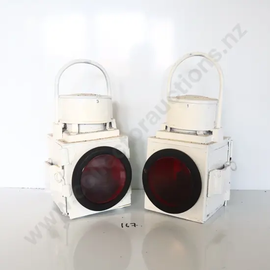 Pair NZR Kerosene Railway Lights 