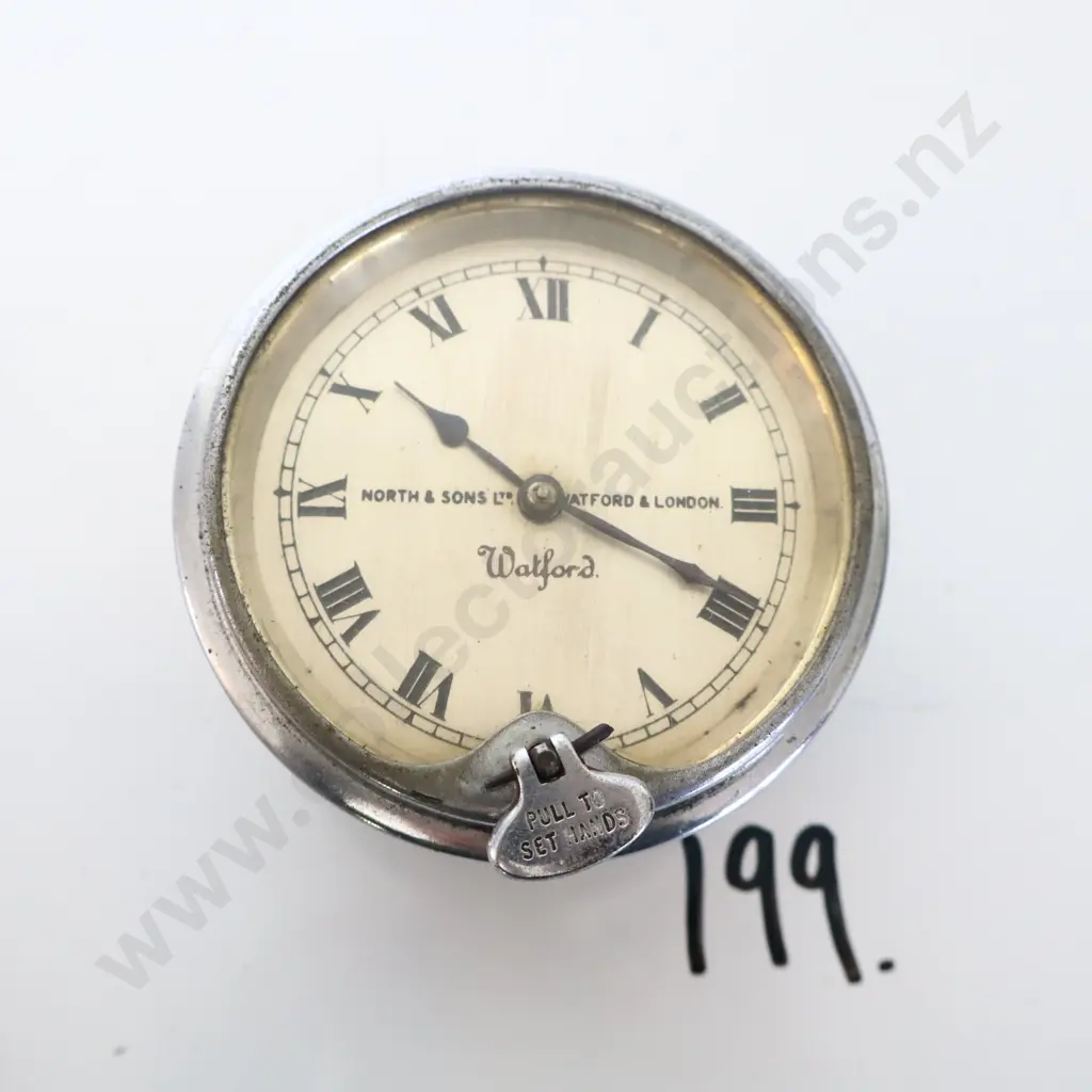 1920s Dashboard Clock By North And Sons Ltd, Watford And London Image 1++