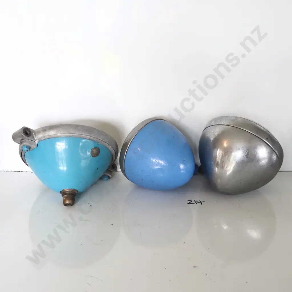Vintage Headlights X 3. One With Cracked Glass Image 1++