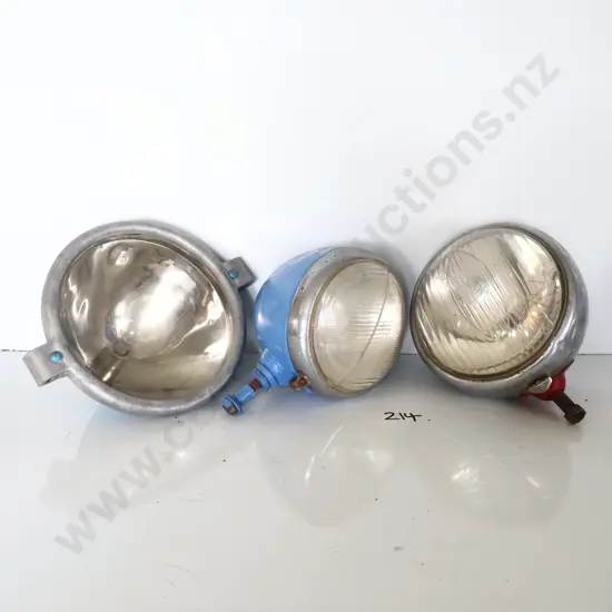 Vintage Headlights X 3. One With Cracked Glass