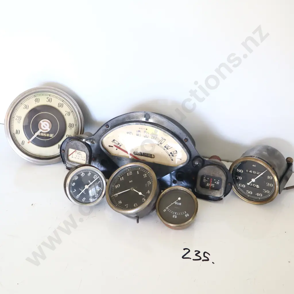 Vintage Dashboard Gauges X 6 Image 1++