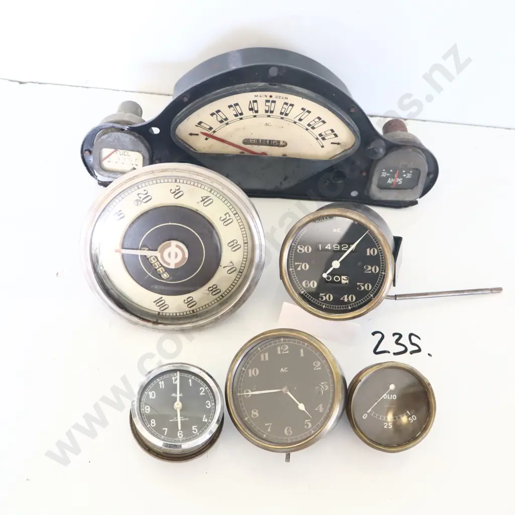Vintage Dashboard Gauges X 6 Image 1++