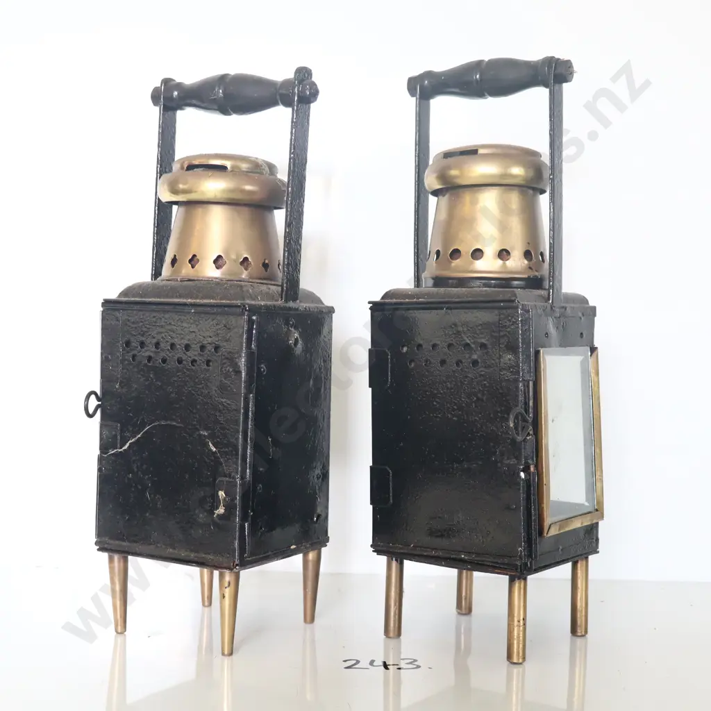 Rare Pair Lanterns Dated 1944 Image 1++