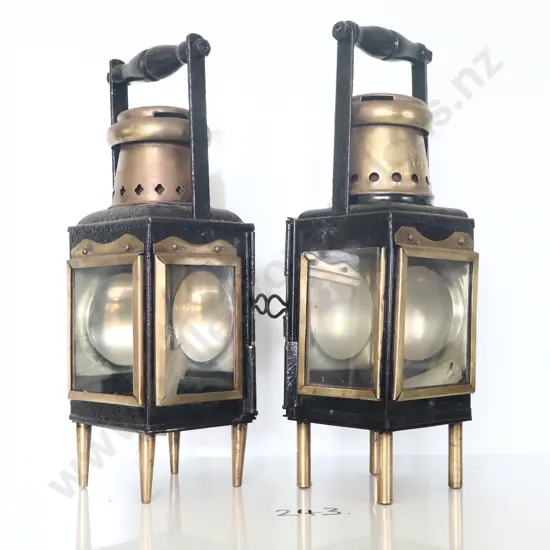 Rare Pair Lanterns Dated 1944