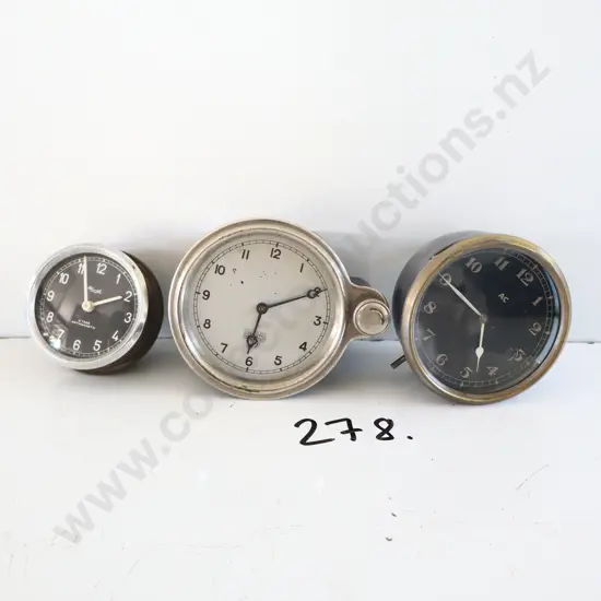 Vintage Dash Clocks X 3