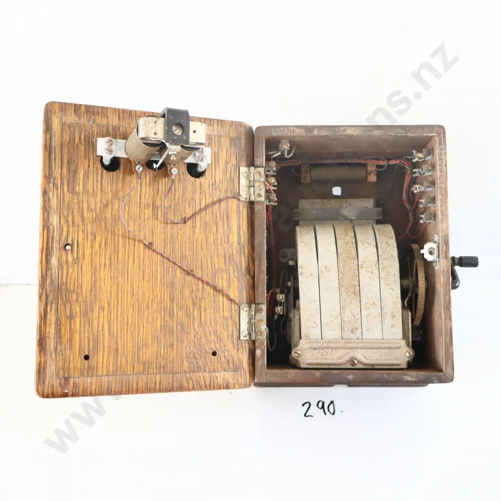 Antique Wooden Telephone Ringer Box Image 1++