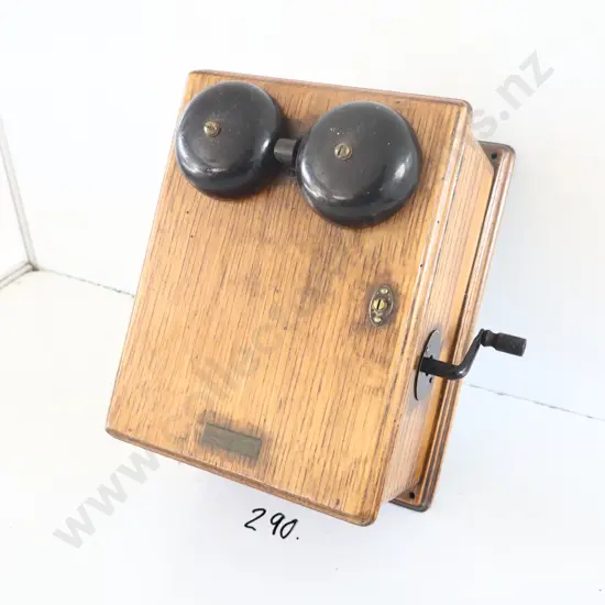 Antique Wooden Telephone Ringer Box