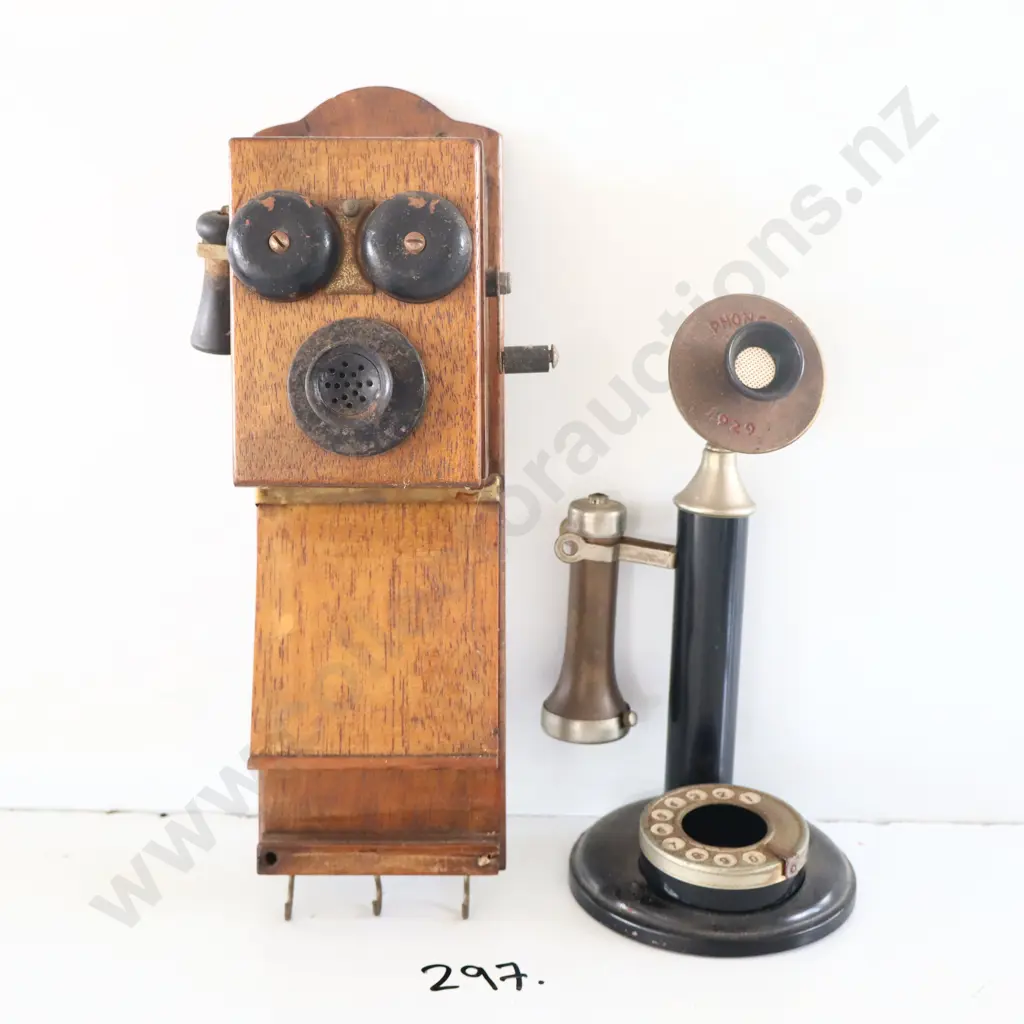 Toy Wall Mounted Telephone And Candlestick Telephone Image 1++