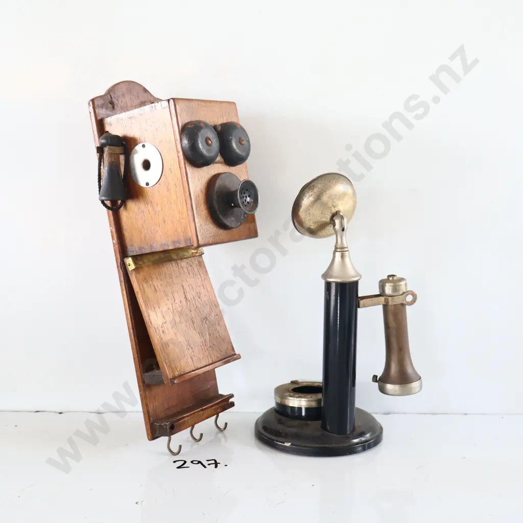 Toy Wall Mounted Telephone And Candlestick Telephone Image 1++