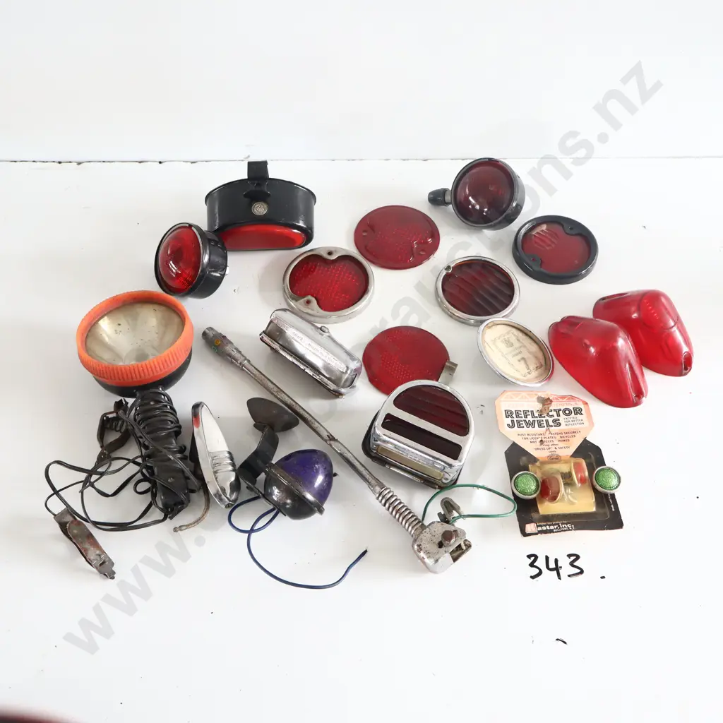Stop Light Glass, NOS Reflector Jewels Ect Image 1++