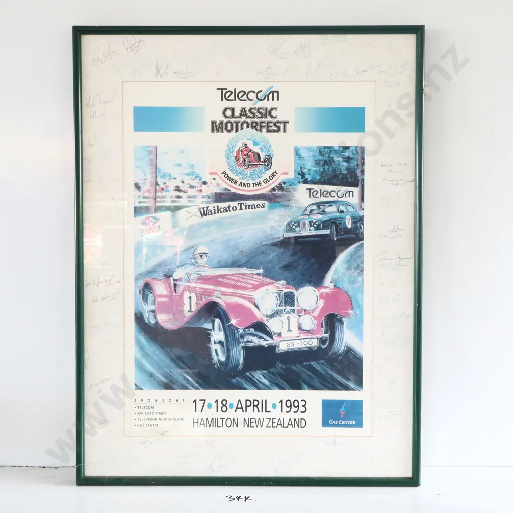 SIGNED 1993 Classic Motorfest Poster Image 1++