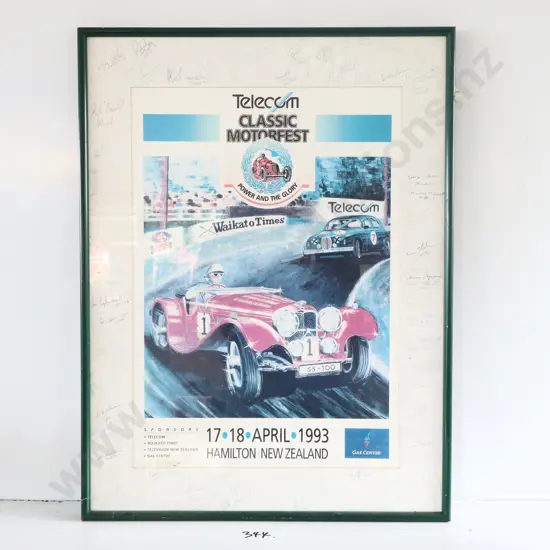 SIGNED 1993 Classic Motorfest Poster
