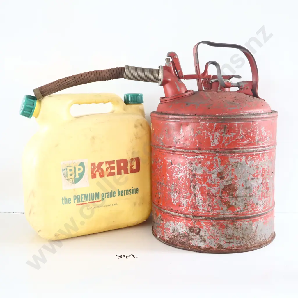 Rare Vintage Racing Triggered Fuel Can And BP Kero Bottle Image 1++