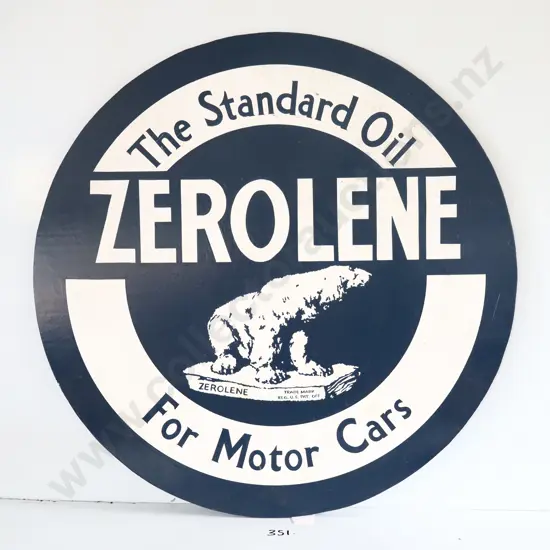 Zerolene For Motor Cars Hand Painted Sign