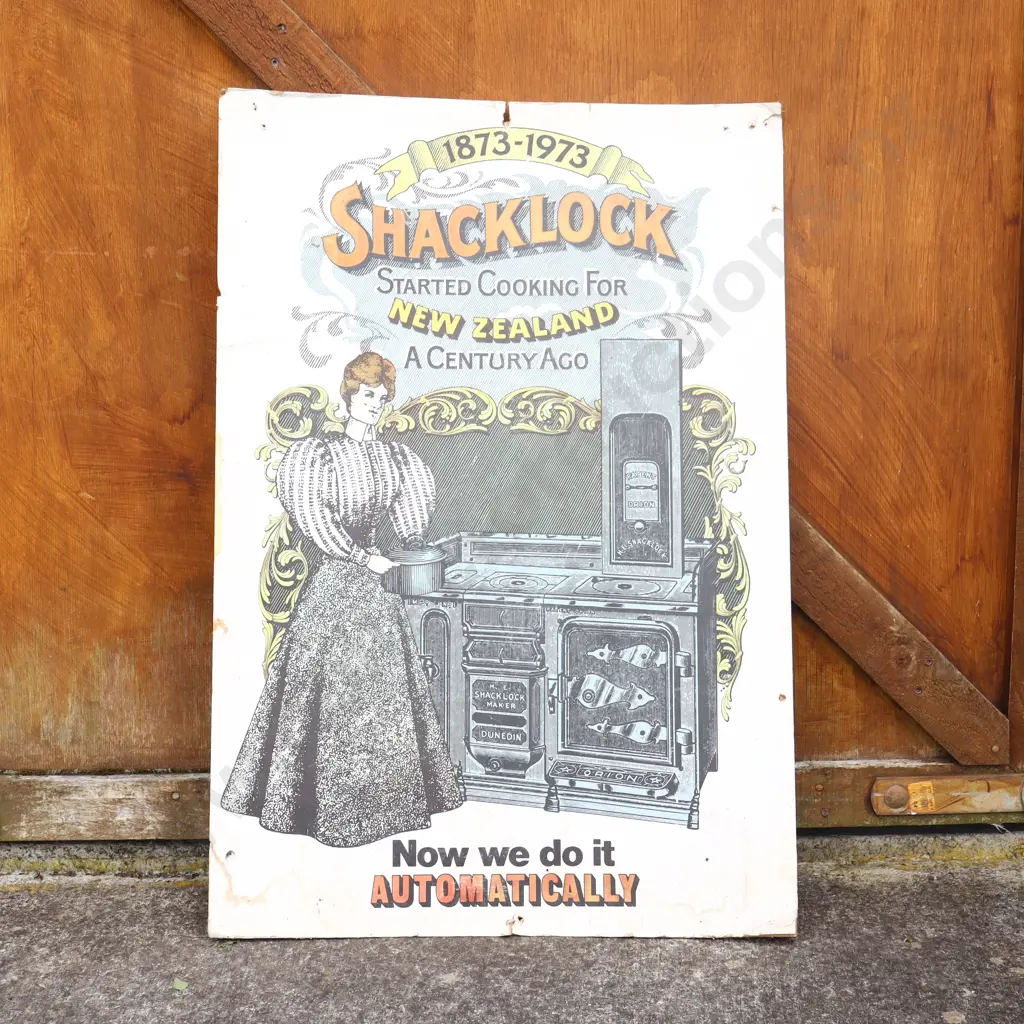 Original Shacklock New Zealand Advertising Sign  Image 1++
