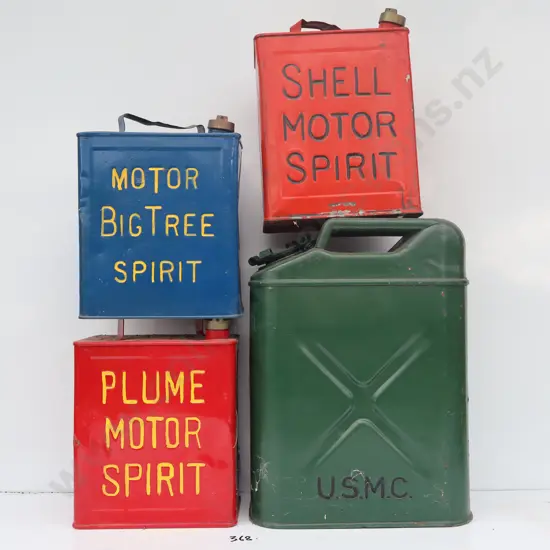Petrol Tins, Plume, Big Tree, Shell And A Jerry Can 